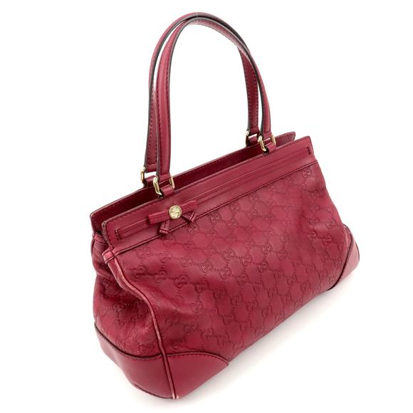 Gucci Bordeaux Reddish-Purple Hue Leather Shoulder Bag - Picture 5 of 15